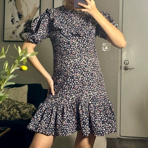 Belle Dress - Floral Navy Blue - Picture 3 of 7